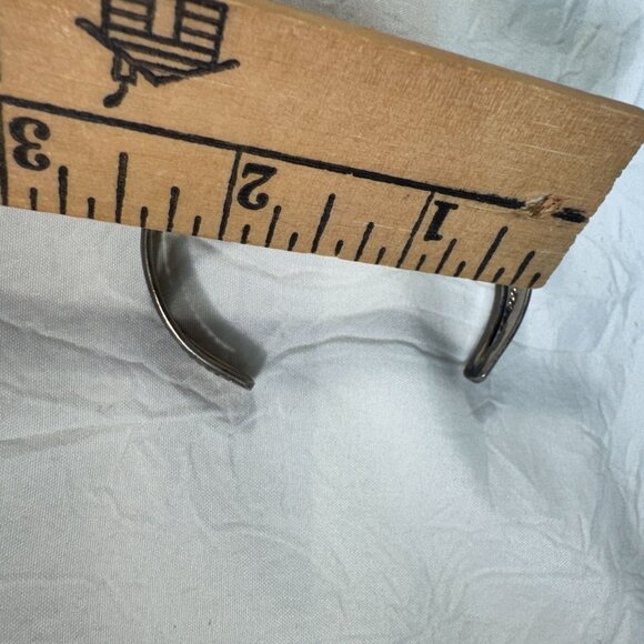 Vintage Navajo Sterling Silver & Lapis Bracelet Swirl Rope Design Cuff - Picture 7 of 9